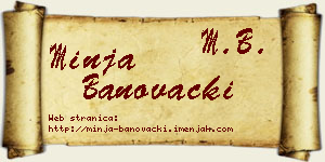 Minja Banovački vizit kartica